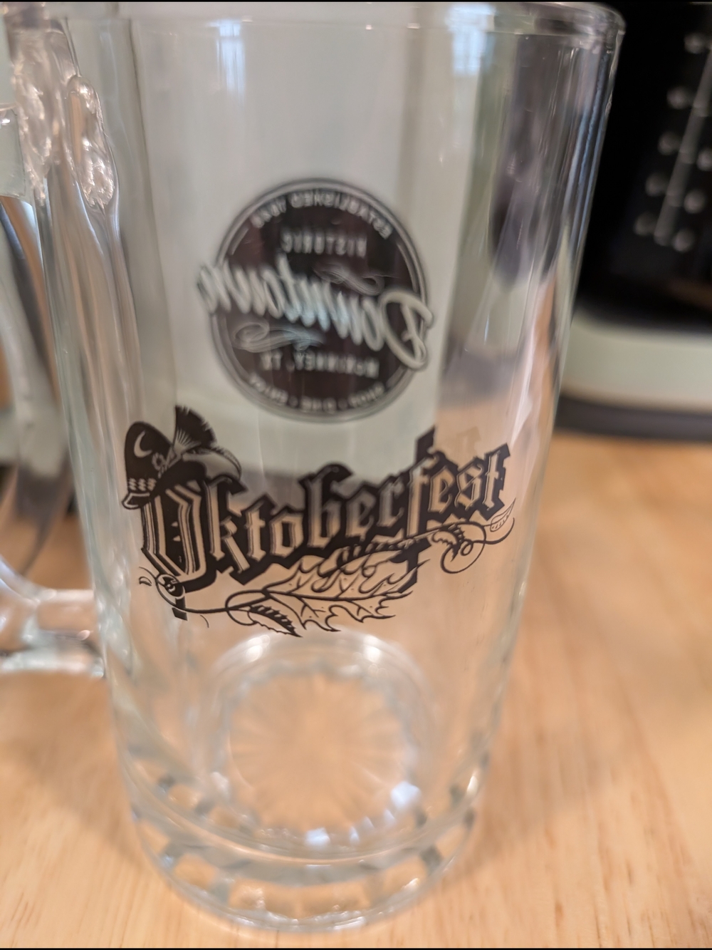 Downtown McKinney Clear Glass Beer Mugs - Set of 2 - Picture 3 of 4